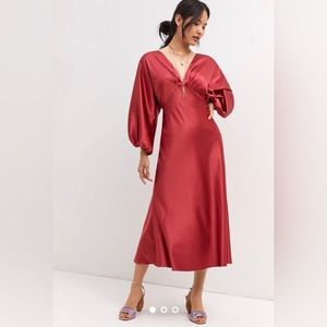 Sachin & Babi X Anthropologie Satin Midi Dress